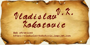 Vladislav Kokotović vizit kartica